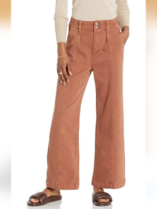 PAIGE Pants - Paige Brooklyn Crop Wide Leg High Waisted Pants